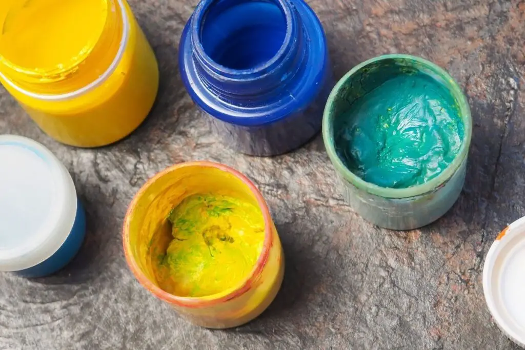 acrylic paints to show how can you paint with paint with acrylic over pva glue