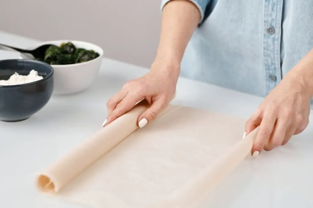 person holding wax paper to answer will glue stick to wax paper